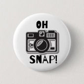 OH SNAP, grappig cameramodel Ronde Button 5,7 Cm (Voorkant)