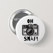 OH SNAP, grappig cameramodel Ronde Button 5,7 Cm (Voorkant /achterkant)