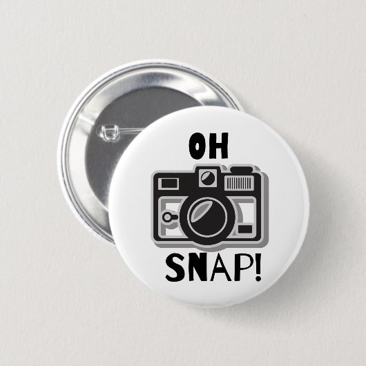 OH SNAP, grappig cameramodel Ronde Button 5,7 Cm (Voorkant /achterkant)