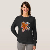 Oh Snap! Grappig Gingerbread Man Cookie gebroken b T-shirt (Voorkant volledig)