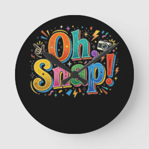 oh, Snap! Grappig Kerststol T-shirt Ronde Klok
