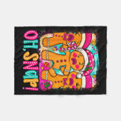 Oh Snap Grappige Kerst Gingerbread Man Kerst Koekj Fleece Deken (Voorkant (Horizontaal))