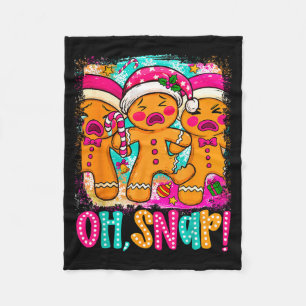 Oh Snap Grappige Kerst Gingerbread Man Kerst Koekj Fleece Deken
