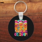 Oh Snap Grappige Kerst Gingerbread Man Kerst Koekj Sleutelhanger (Voorkant)