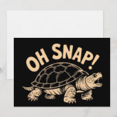 Oh Snap Grappige Sarcastische Bijtende Schildpad G Kaart (Voorkant / Achterkant)