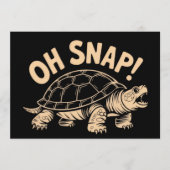 Oh Snap Grappige Sarcastische Bijtende Schildpad G Kaart (Voorkant)