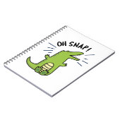 Oh Snap Grappige Snappende Krokodil Woordgrap  Notitieboek (Linkerzijde)