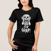 Oh Snap! Halloween Skeleton Tee Tri-Blend Shirt (Voorkant)
