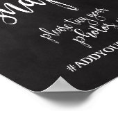 Oh Snap Hashtag 8x10 Chalkboard Wedding Sign Poster (Hoek)