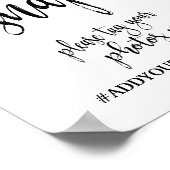 Oh Snap Hashtag 8x10 Trouwbord Poster (Hoek)