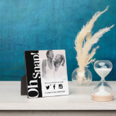 Oh snap hashtag bruiloft simpele gewaagde tekst fotoplaat (Insitu)