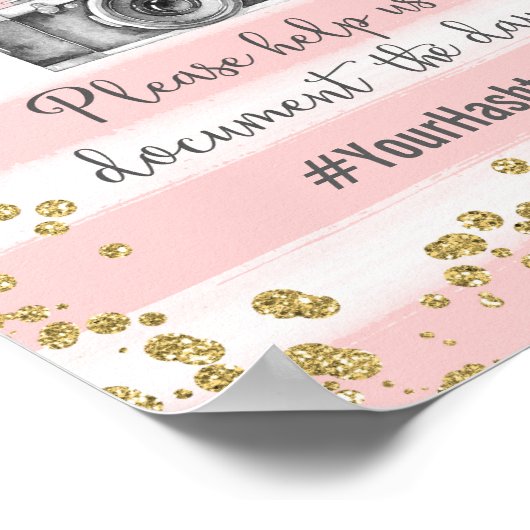 Oh Snap Hashtag Bruiloftsposter Print (Hoek)