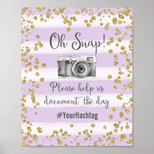 Oh Snap Hashtag Trouwposter Print