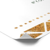 Oh Snap Hashtag Weddenschap abrikoze roze rozen Poster (Hoek)