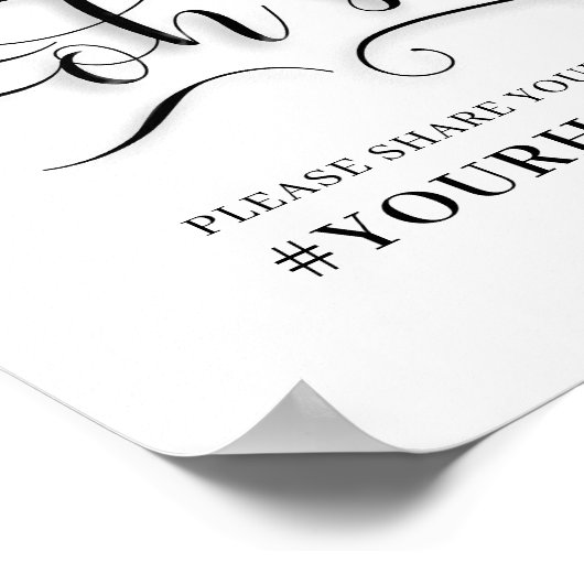 Oh Snap Hashtag Weddenschap Poster (Hoek)