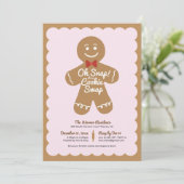 Oh Snap het is een Cookie Swap Holiday Party Kaart (Staand voorkant)