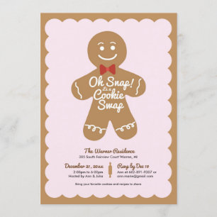 Oh Snap het is een Cookie Swap Holiday Party Kaart