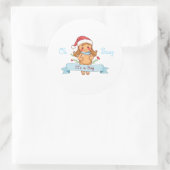 Oh Snap Het is een jongen peperkoek moeder Ronde Sticker (Tas)