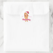 Oh Snap Het is een Meisje Gingerbread Mom Ronde Sticker (Tas)