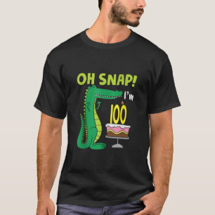 Oh Snap Ik ben 100e Verjaardag Krokodil Alligator T-shirt