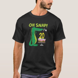 Oh Snap Ik ben 20e Verjaardag Krokodil Alligator 2 T-shirt