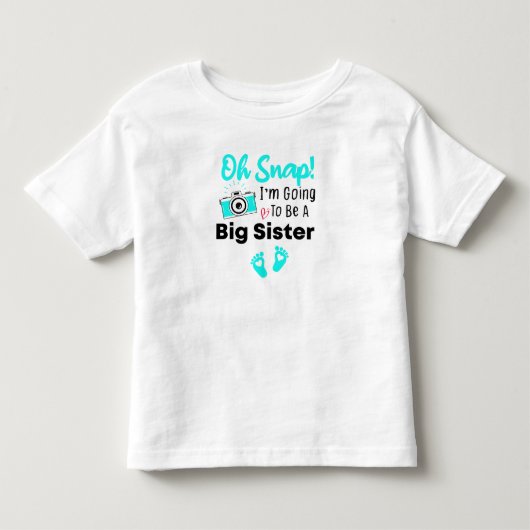 Oh Snap! Ik word grote zus Grote Zus Kinder Shirts (Voorkant)