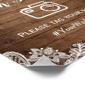 Oh Snap Instagram Hashtag Rustic Mason Jar Lights Poster (Hoek)
