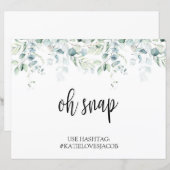 Oh Snap Instagram # Sign - Eucalyptus Weddenschap (Voorkant / Achterkant)