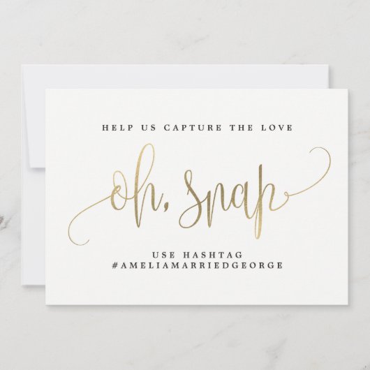 Oh Snap Instagram Sign - Lovely Calligraphy Kaart (Voorkant)