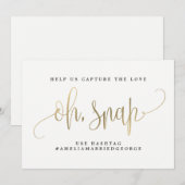 Oh Snap Instagram Sign - Mooie kalligrafie Kaart (Voorkant / Achterkant)