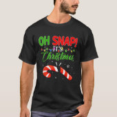 Oh Snap It s Christmas Candy Canes Funny Ugly Xmas T-shirt (Voorkant)