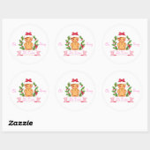 Oh Snap It's Girl Twins Gingerbread Mom Ronde Sticker (Vel)