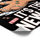 Oh Snap It's The New Year Gingerbread Man Christma Poster (Hoek)