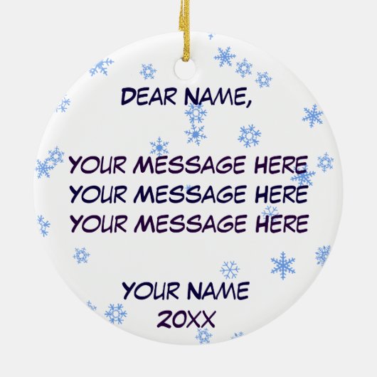 Oh Snap Keramisch Ornament (Achterkant)