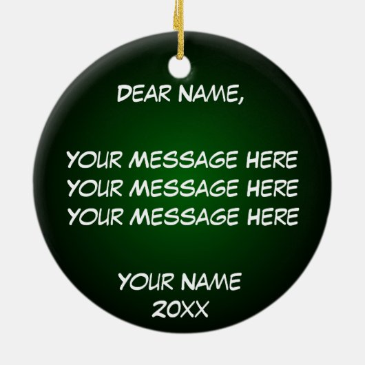 Oh Snap Keramisch Ornament (Achterkant)