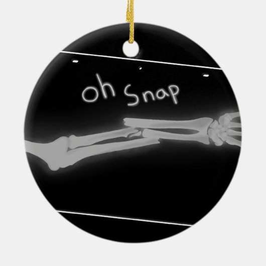 Oh Snap Keramisch Ornament (Achterkant)