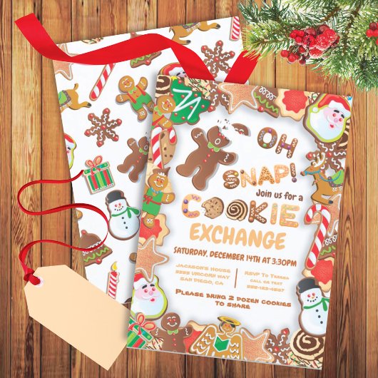 Oh Snap-kerstkoekje Exchange Gingerbrooman Kaart