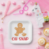 Oh Snap Kerstmis Holiday Gingerbrood Papieren Bordje (Feest)