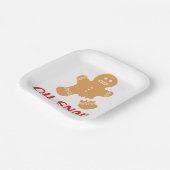 Oh Snap Kerstmis Holiday Gingerbrood Papieren Bordje (Gebogen)