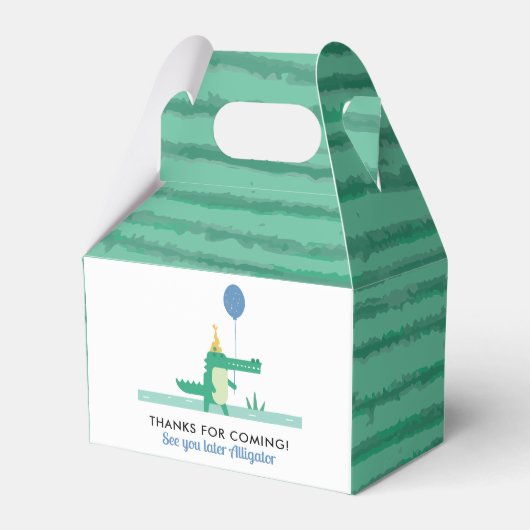 Oh Snap Leuke Alligator Kids Verjaardagsfeestje Bedankdoosjes (Voorkant Zijde)