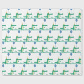 Oh Snap Leuke Alligator Kids Verjaardagsfeestje Cadeaupapier (Vlak)