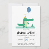 Oh Snap Leuke Alligator Kids Verjaardagsfeestje Kaart (Voorkant)