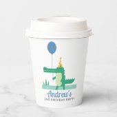 Oh Snap Leuke Alligator Kids Verjaardagsfeestje Papieren Bekers (Achterkant)