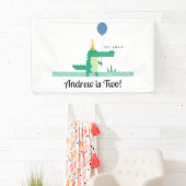 Oh Snap Leuke Alligator Kids Verjaardagsfeestje Spandoek (Insitu)