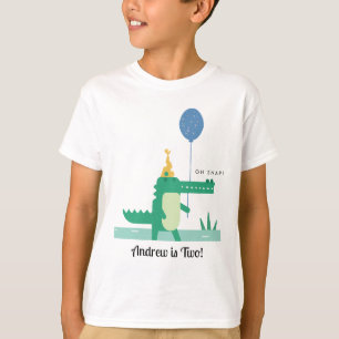 Oh Snap Leuke Alligator Kids Verjaardagsfeestje T-shirt