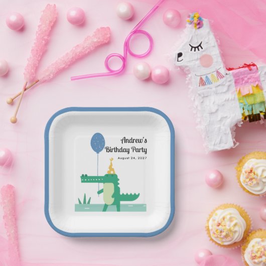 Oh Snap Leuke Alligator Kinderen Verjaardag Papieren Bordje (Feest)