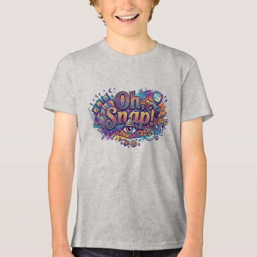 Oh, Snap! – Leuke Retro Typografie T-Shirt (Voorkant)