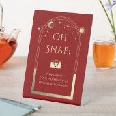 Oh Snap Mystieke Pruim Goud Zon Maan Bruiloft Reclamebord Met Voetstuk (Insitu)