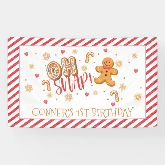 Oh Snap onze kleine koekjesbanner - jongen Spandoek (Horizontaal)