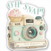 Oh Snap | Pastel camera-Sticker Sticker (Voorkant)